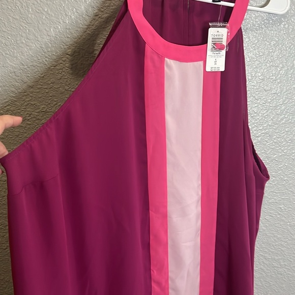 Torrid size 4 Purple color block tank NWT - Picture 5 of 5